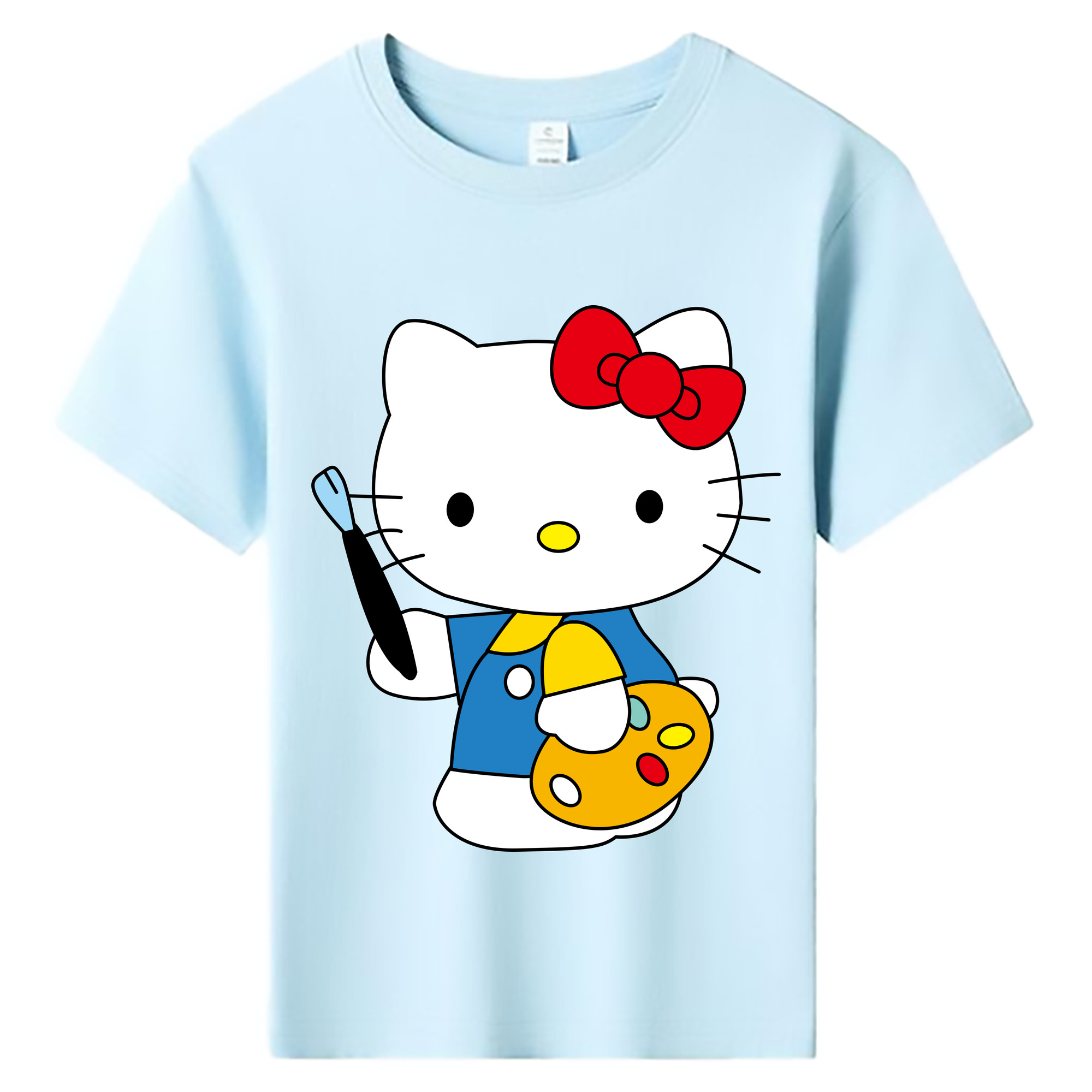 （画像用） Hello Kitty ハローキティ 綿100％キッズTシャツ（フロントプリント）